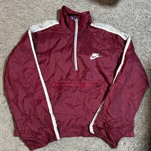 Vtg 80s Nike Windbreaker Jacket Blue Tag M Vintage Harvard Colors Unisex